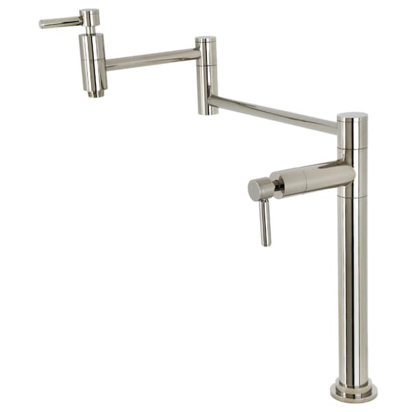 Deck Mount Pot Filler, Polished Nickel